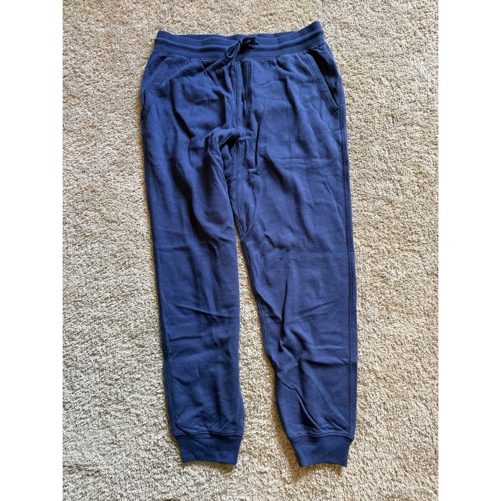VTG J. Crew Sportswear Blue Fleece Sweatpants Men's Med Joggers Sweatpants
